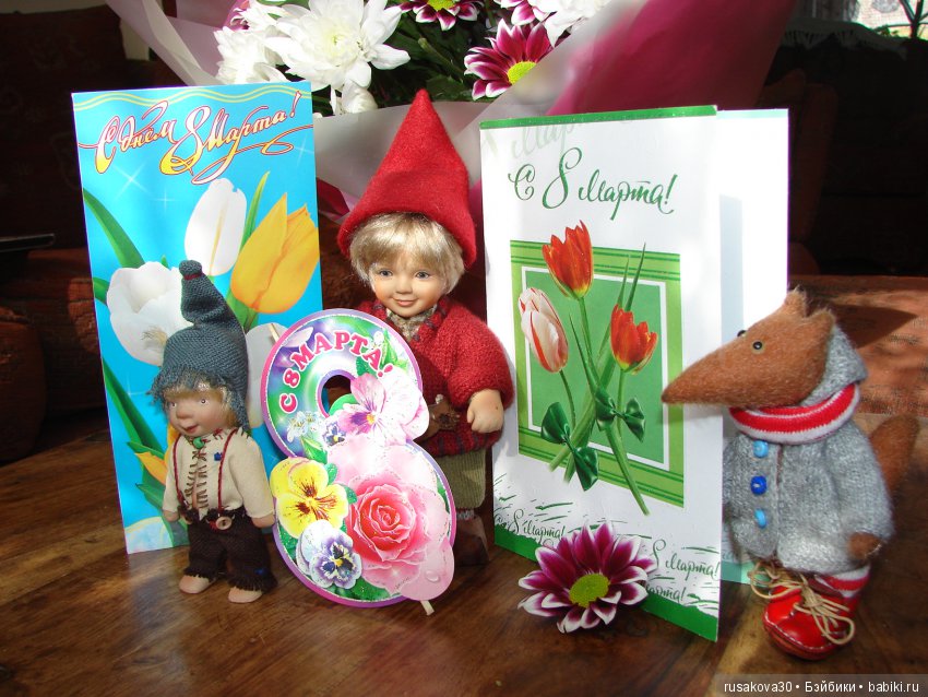 С Днем 8 Марта — Авторские игрушки из разных материалов: синельная проволока