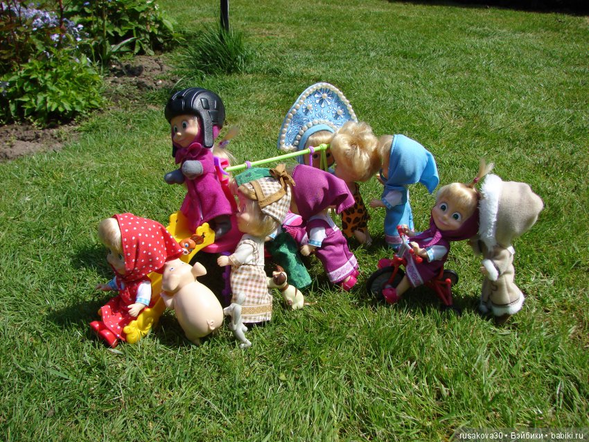 Машек много НЕ бывает — Куклы Маша и Медведь (Simba): Маша в кармашке