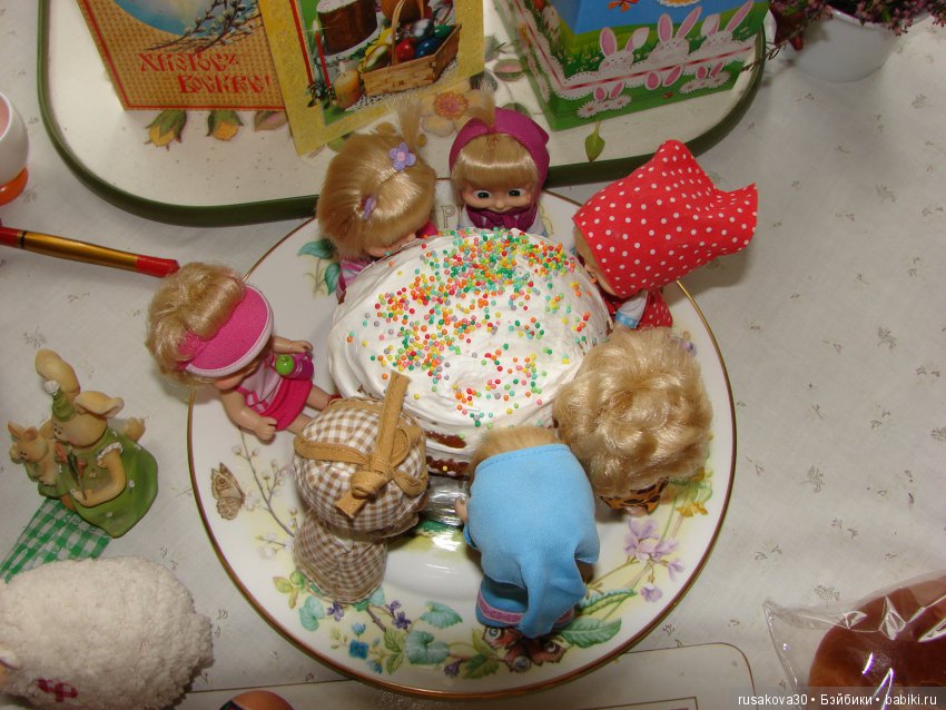 К Пасхе готовы — Куклы Маша и Медведь (Simba): Маша в кармашке (фото 7)