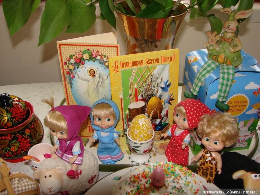 К Пасхе готовы — Куклы Маша и Медведь (Simba): Маша в кармашке (фото 9)