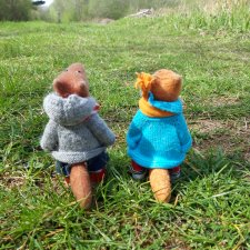 Людвиг и Нильс на прогулке