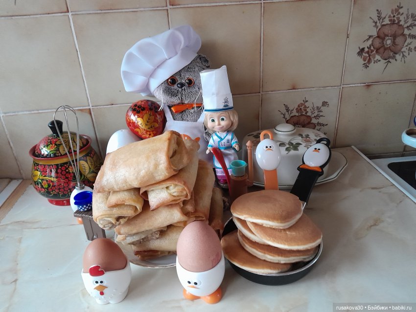 "Масленица" или как Басик и Машка блины пекли