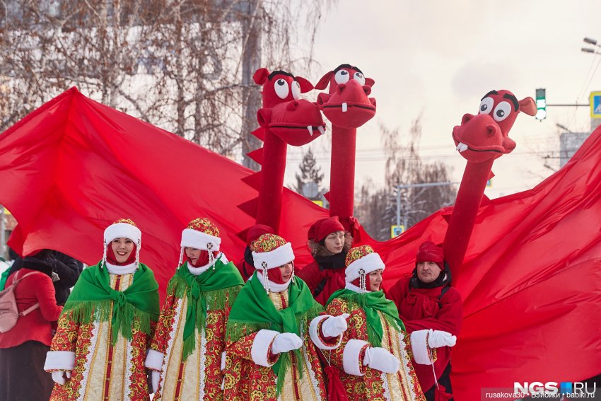 Новогодний парад Дедов Морозов и шоу ёлочных игрушек прошло в Новосибирске (фото 3)