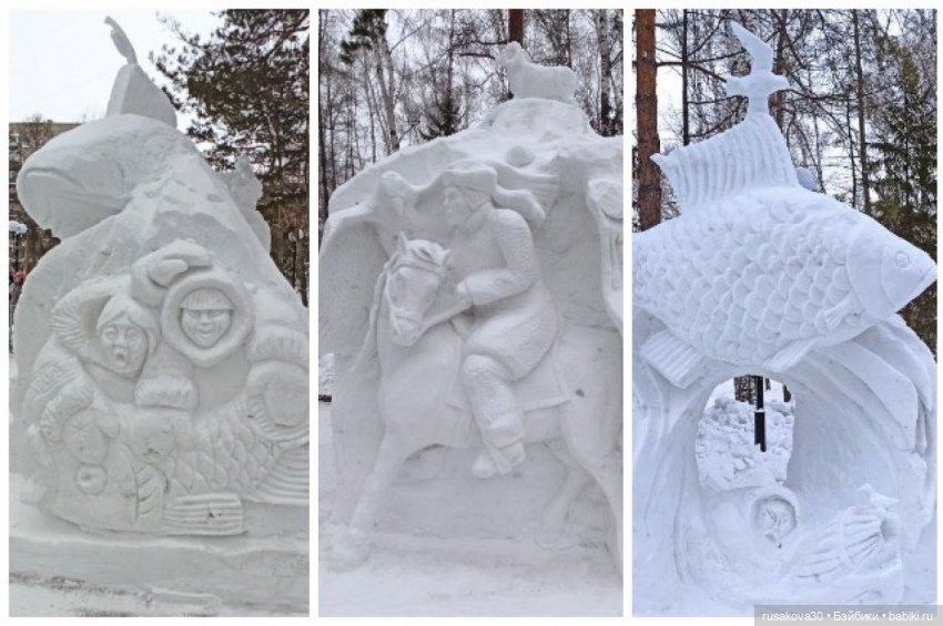 Новосибирск ,парк Арена, фестиваль снежных баб