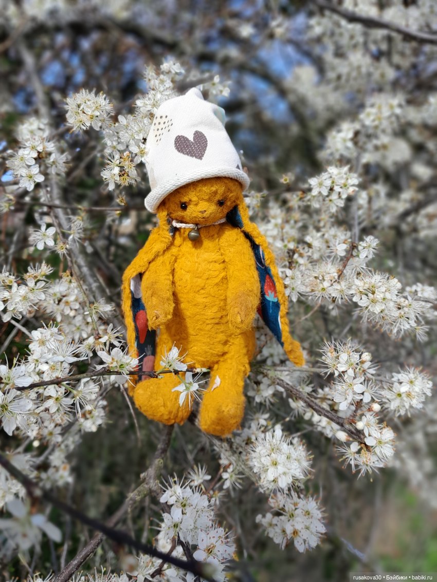 Заюшка Сашенька и весна — Авторские мишки Тедди и друзья: фото