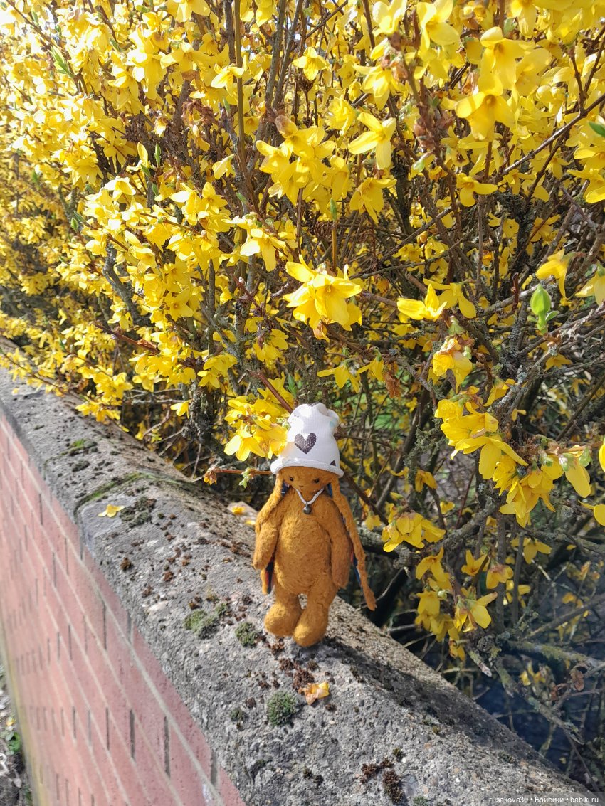 Заюшка Сашенька и весна — Авторские мишки Тедди и друзья: фото