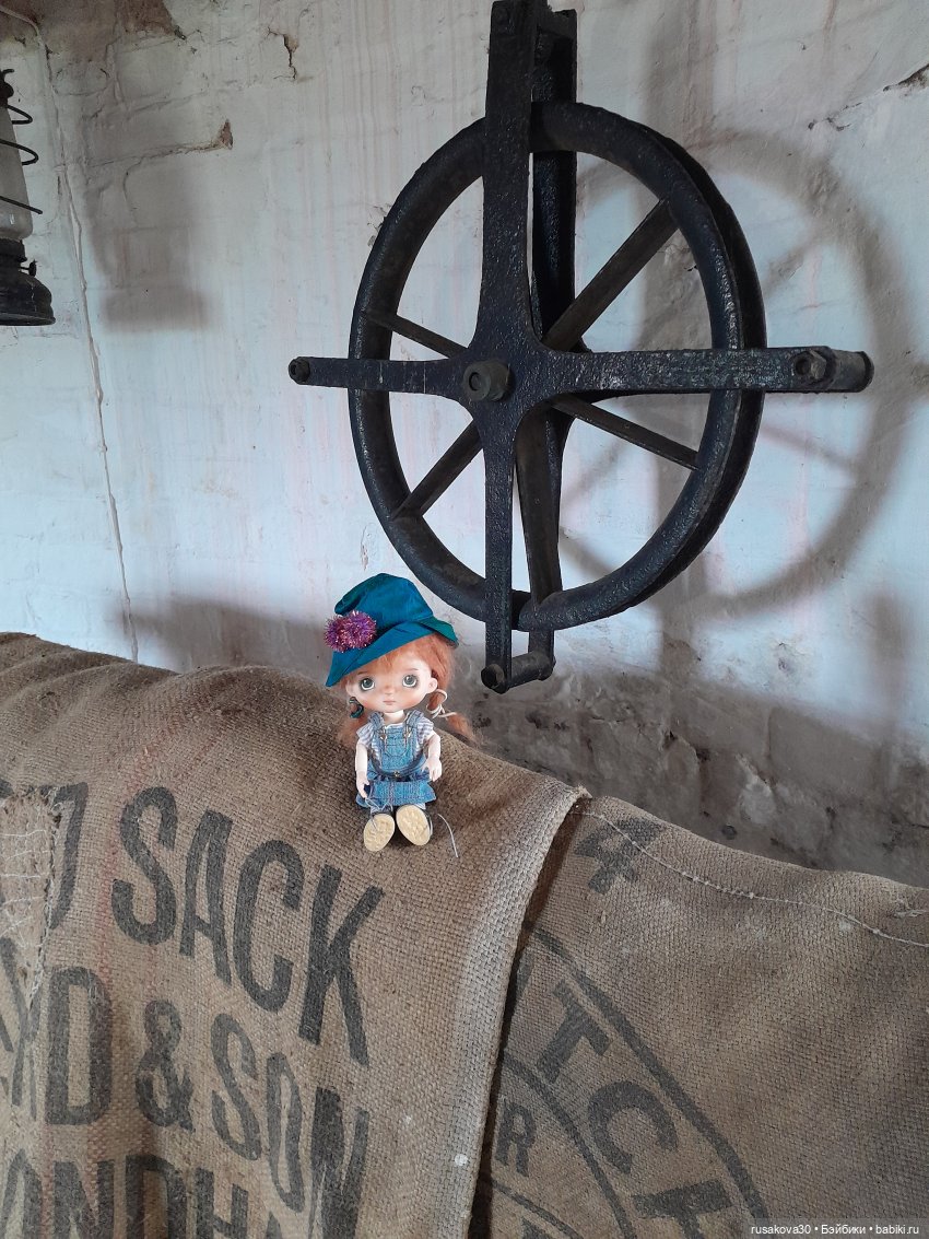 Баська и лисята на мельнице-музее Грейт-Бирчем