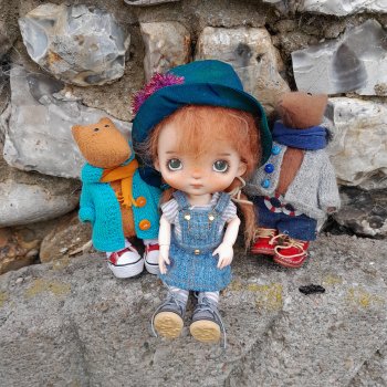 Баська и лисята на мельнице-музее  Грейт-Бирчем