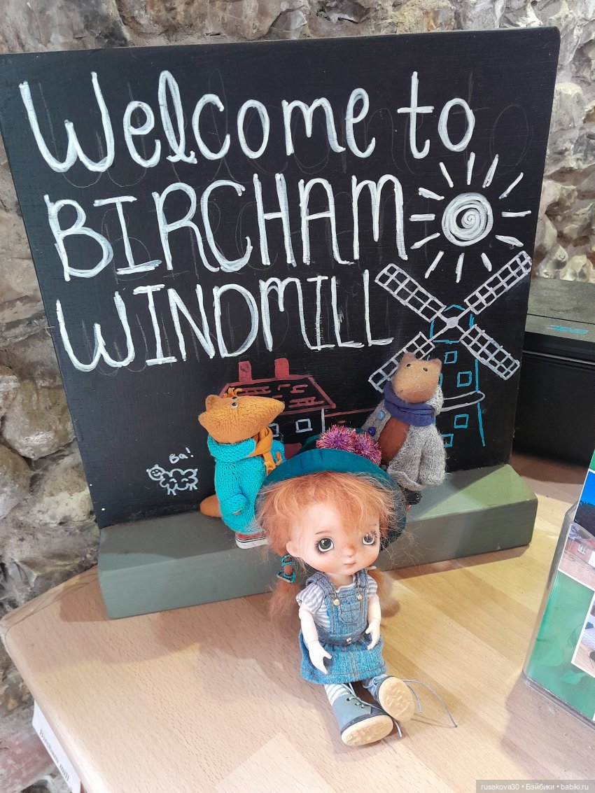 Баська и лисята на мельнице-музее Грейт-Бирчем (фото 2)