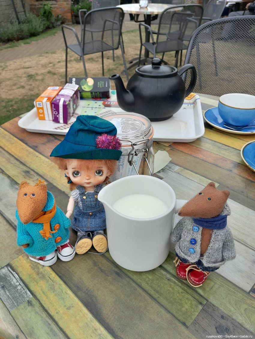 Баська и лисята на мельнице-музее Грейт-Бирчем