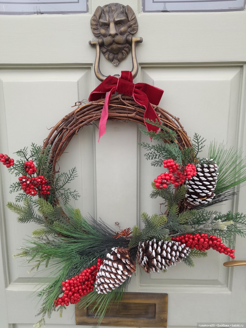 Рождественский венок — Авторские мишки Тедди и друзья: фото (фото 2)