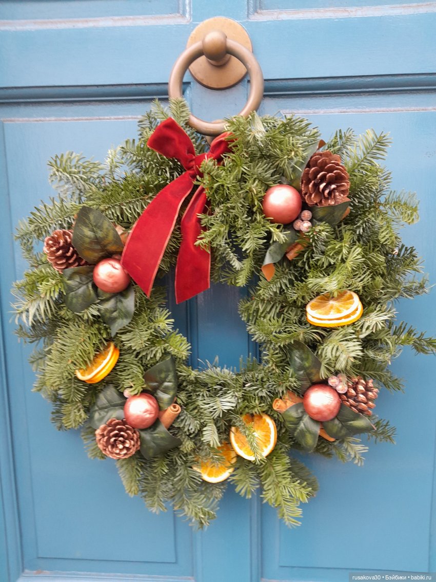 Рождественский венок — Авторские мишки Тедди и друзья: фото (фото 5)