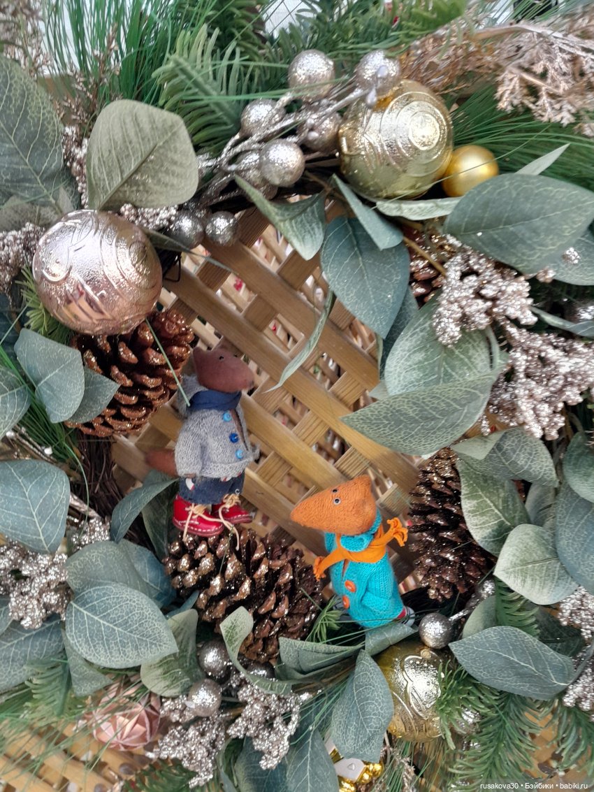 Рождественский венок — Авторские мишки Тедди и друзья: фото