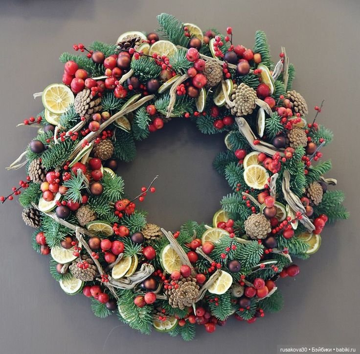 Рождественский венок — Авторские мишки Тедди и друзья: фото