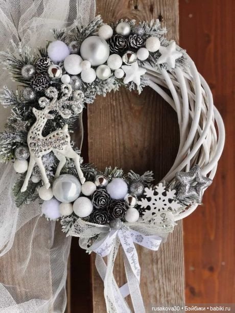 Рождественский венок — Авторские мишки Тедди и друзья: фото