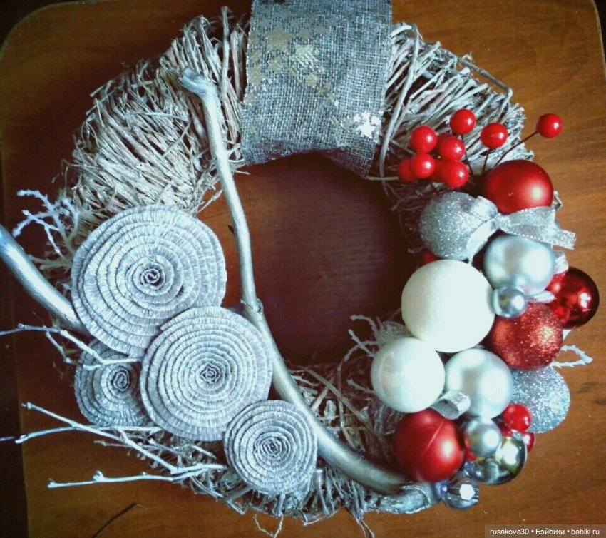 Рождественский венок — Авторские мишки Тедди и друзья: фото