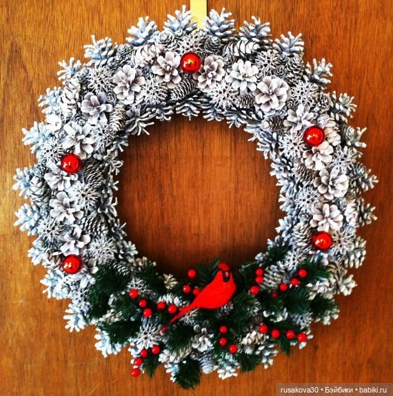 Рождественский венок — Авторские мишки Тедди и друзья: фото