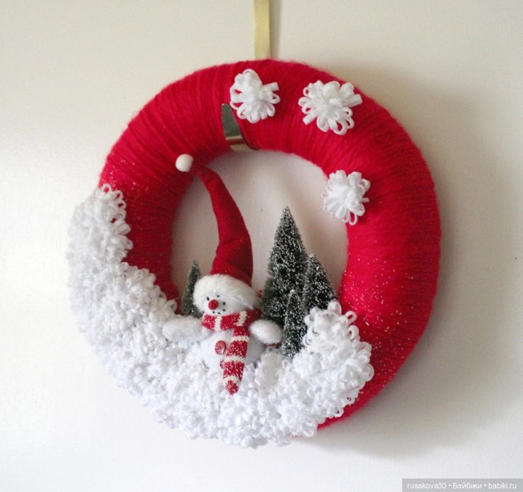 Рождественский венок — Авторские мишки Тедди и друзья: фото