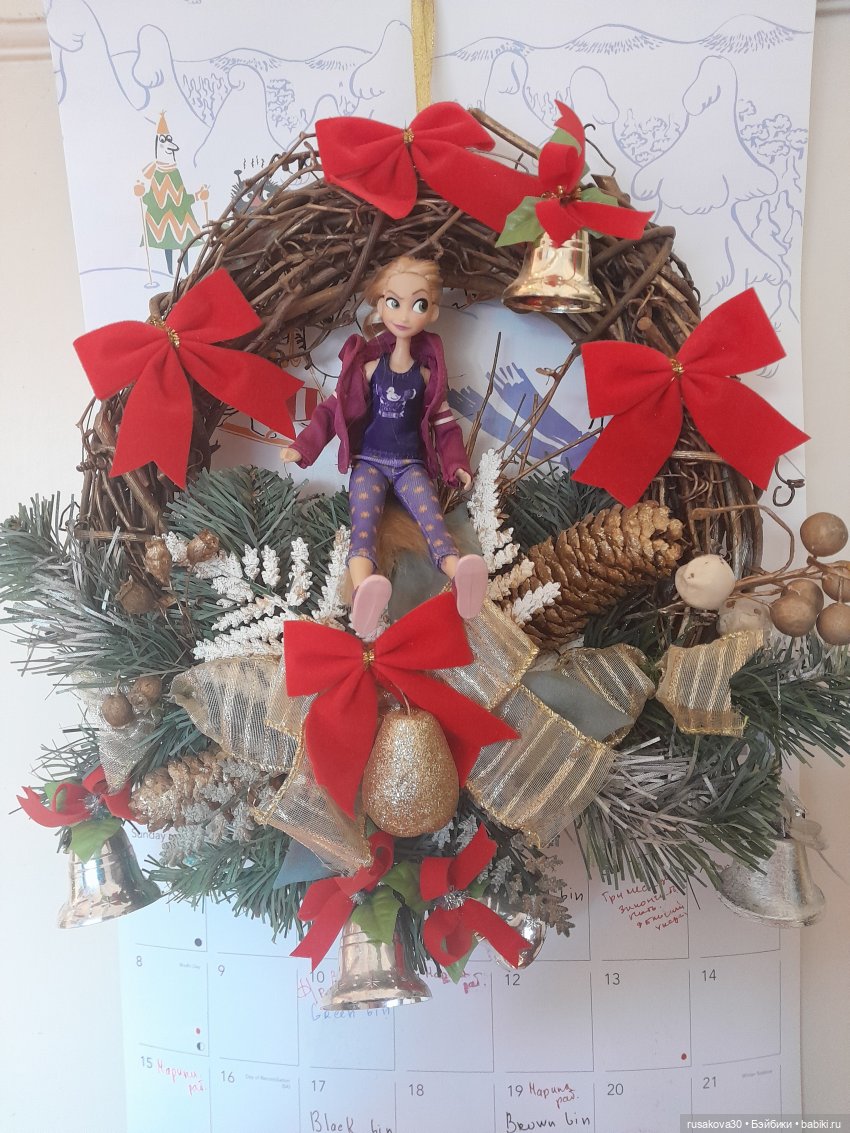 Рождественский венок — Авторские мишки Тедди и друзья: фото