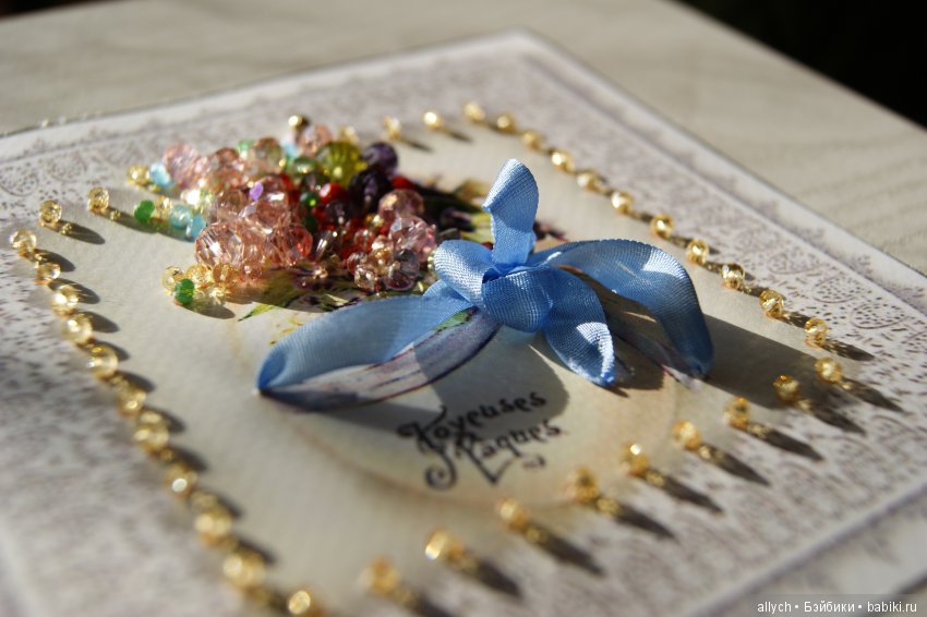 Вышивка бисером, лентами. Трапунто