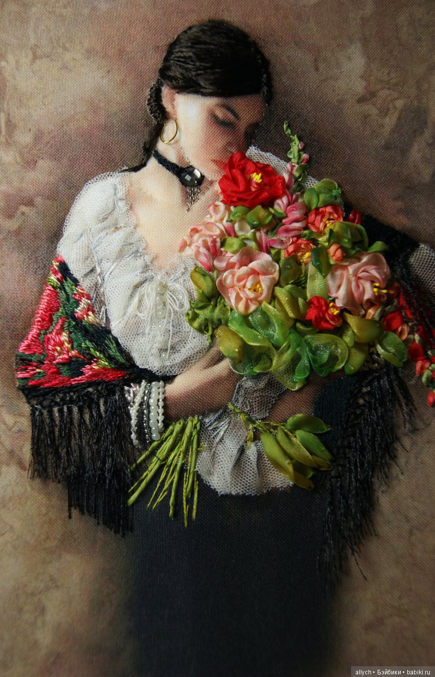 Вышивка бисером, лентами. Трапунто (фото 6)