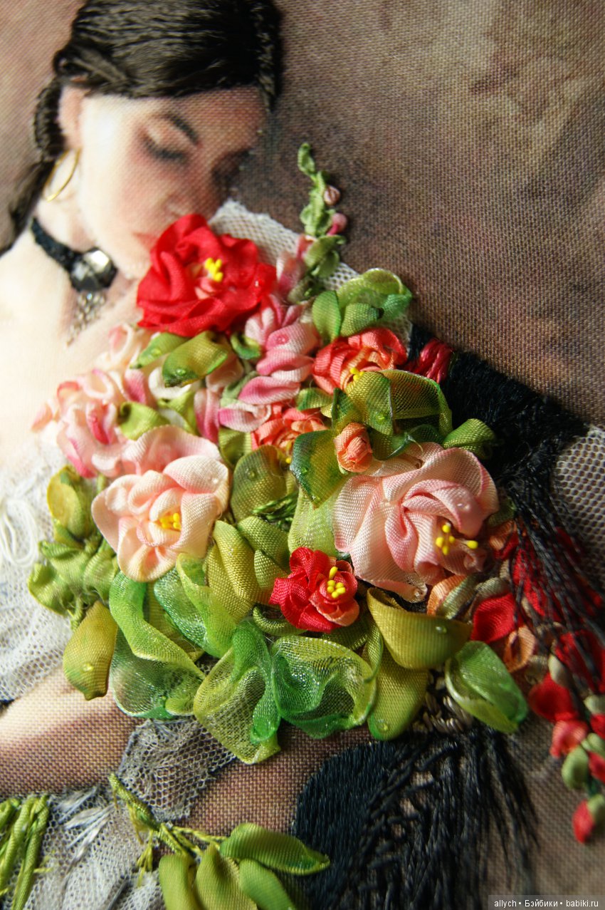 Вышивка бисером, лентами. Трапунто (фото 7)