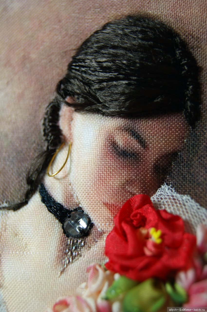 Вышивка бисером, лентами. Трапунто