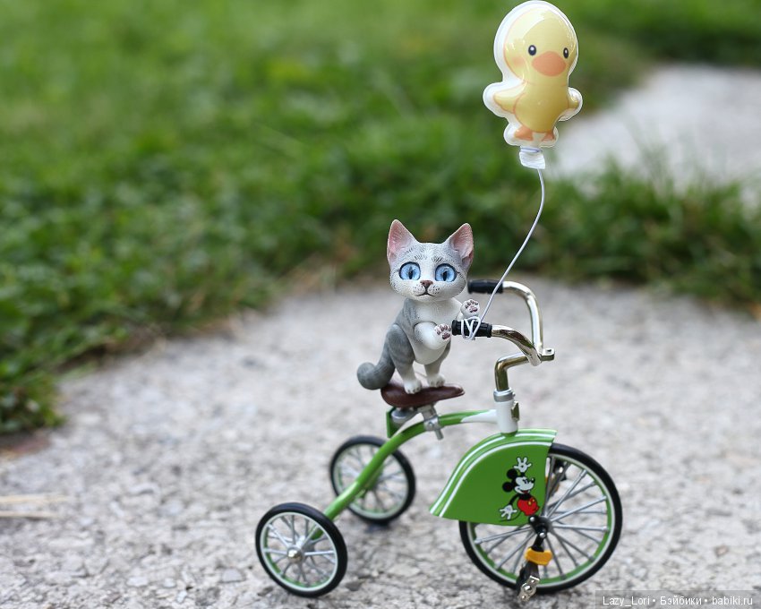 Воздушный шарик, велосипед и котик Тотошка