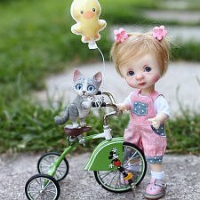 Воздушный шарик, велосипед и котик Тотошка