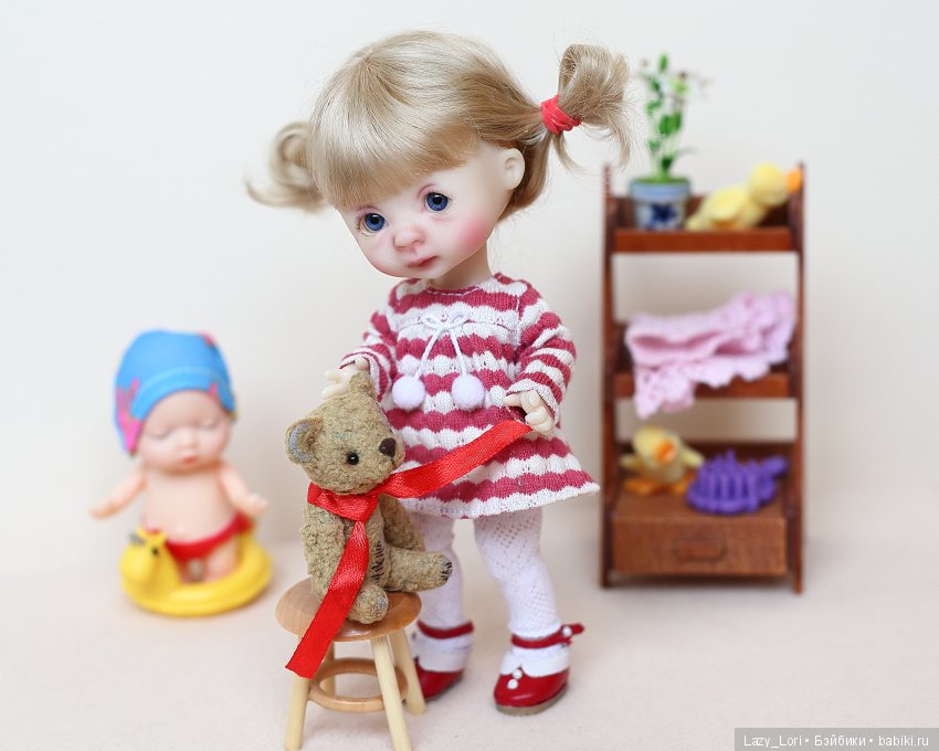 Мишку нужно искупать — Куклы Nikki Britt (Никки Бритт): авторские BJD (БЖД)