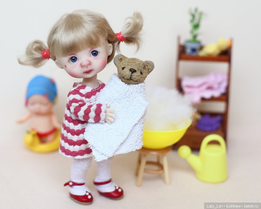 Мишку нужно искупать — Куклы Nikki Britt (Никки Бритт): авторские BJD (БЖД) (фото 7)
