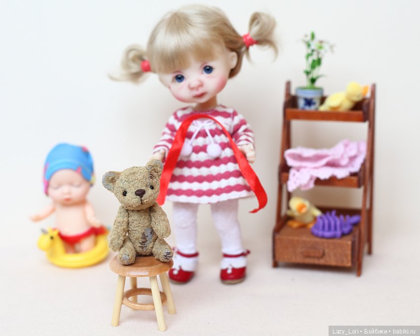 Мишку нужно искупать — Куклы Nikki Britt (Никки Бритт): авторские BJD (БЖД) (фото 10)