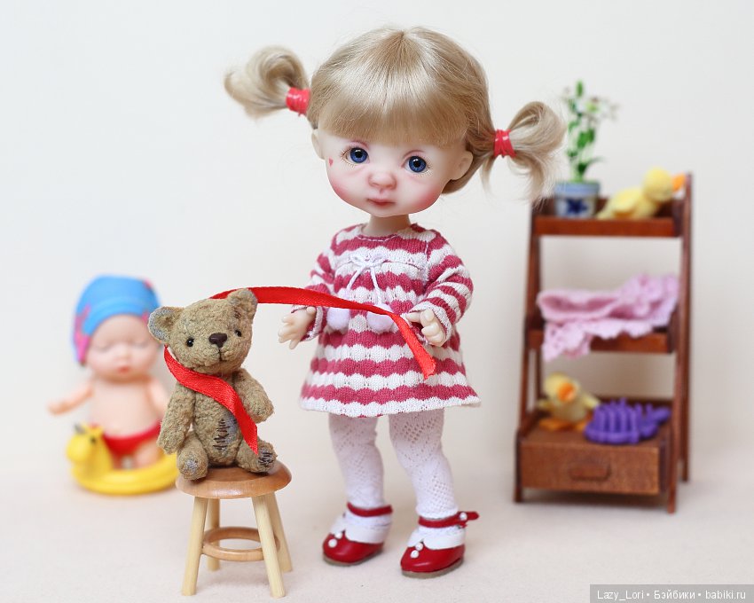 Мишку нужно искупать — Куклы Nikki Britt (Никки Бритт): авторские BJD (БЖД)