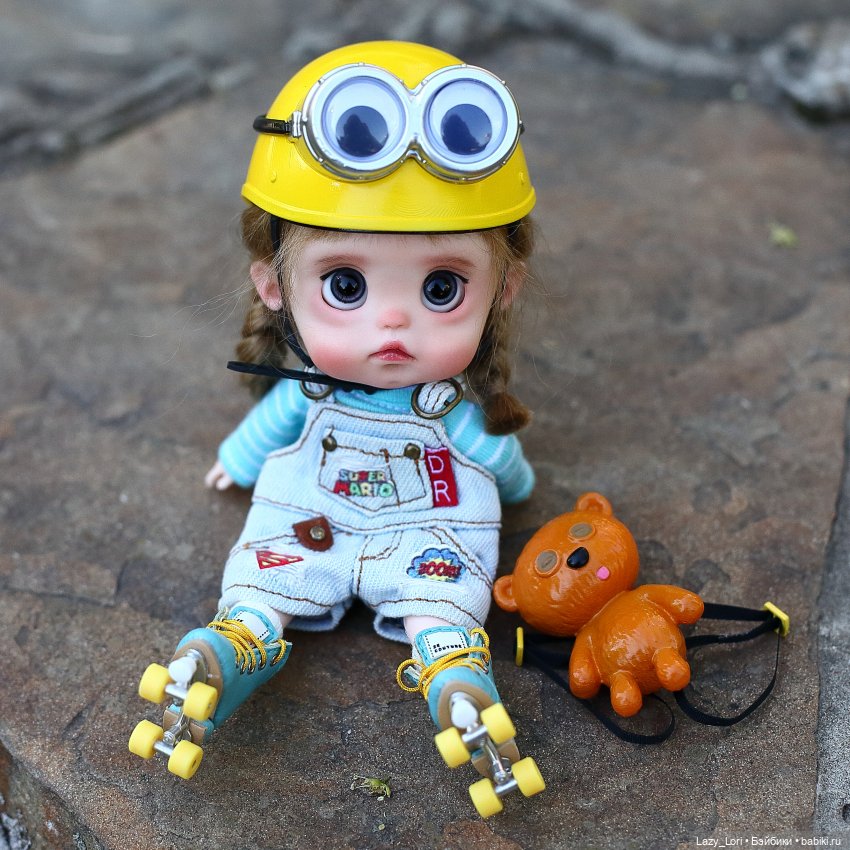 Мия, лето, ролики — Куклы и тела Obitsu 11 (Ob11): гибриды (фото 9)