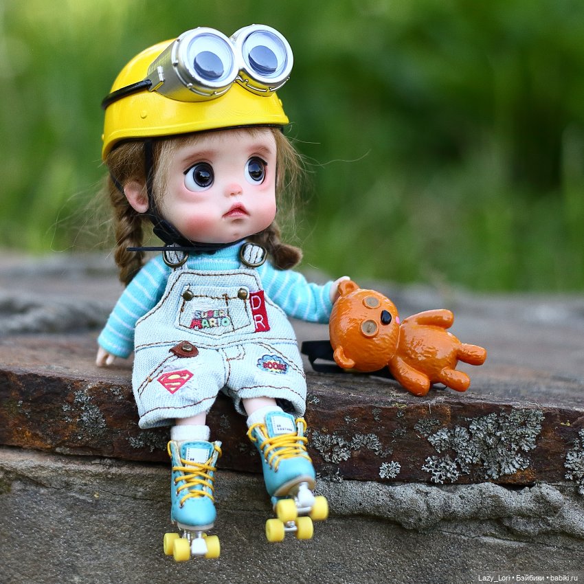 Мия, лето, ролики — Куклы и тела Obitsu 11 (Ob11): гибриды (фото 10)