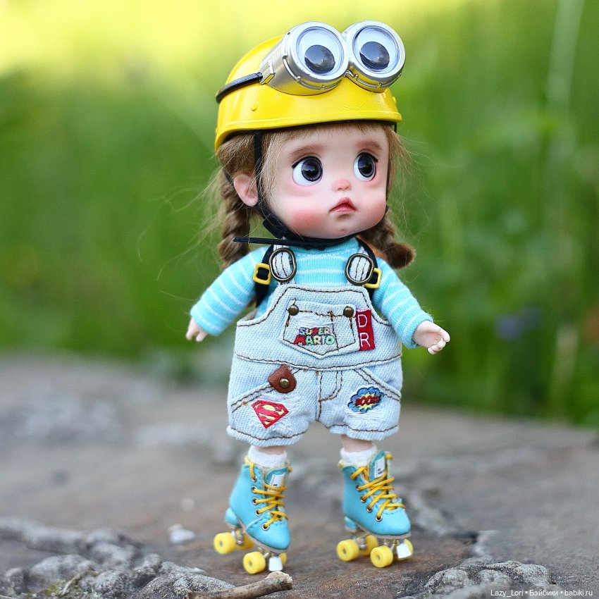 Мия, лето, ролики — Куклы и тела Obitsu 11 (Ob11): гибриды (фото 3)