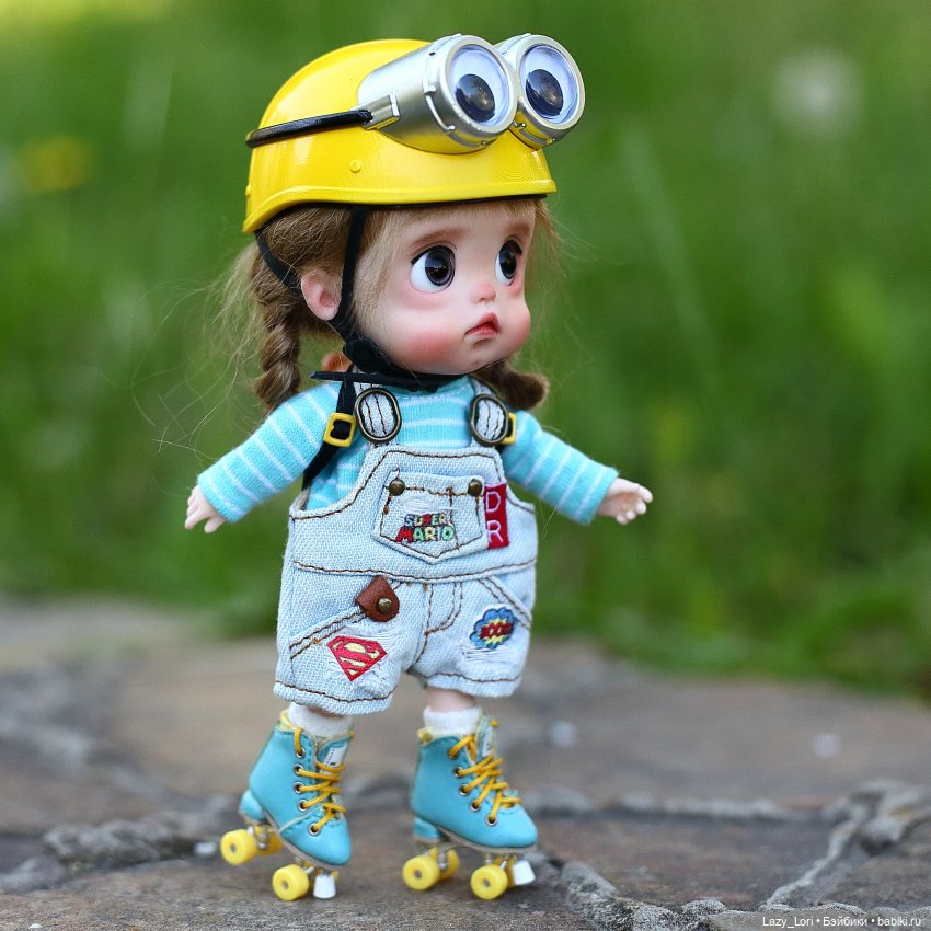 Мия, лето, ролики — Куклы и тела Obitsu 11 (Ob11): гибриды (фото 5)