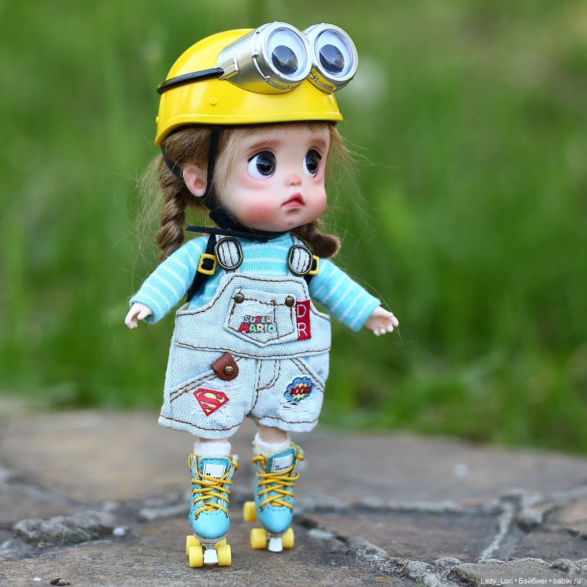 Мия, лето, ролики — Куклы и тела Obitsu 11 (Ob11): гибриды (фото 4)