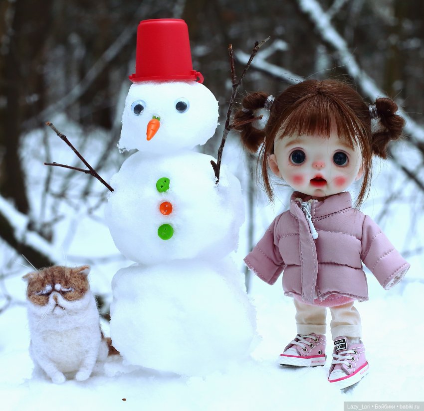 Зимние радости — Домашние фото авторских кукол: личные коллекции