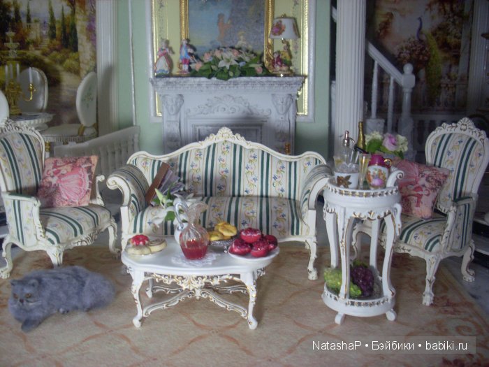 Мой дом мечты. Кукольная миниатюра в масштабе 1:12 гостиная