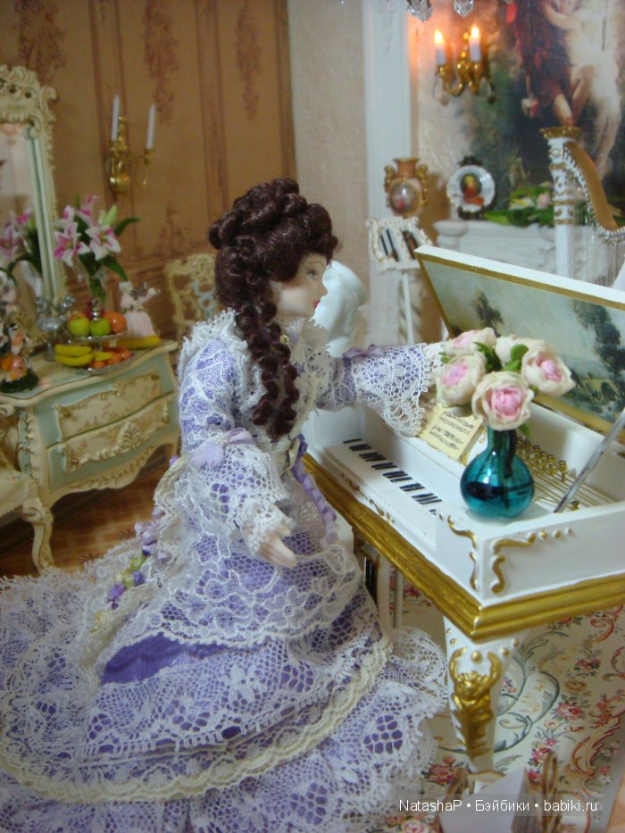 Мой домик мечты. Кукольная миниатюра в масштабе 1:12 музыкальный салон