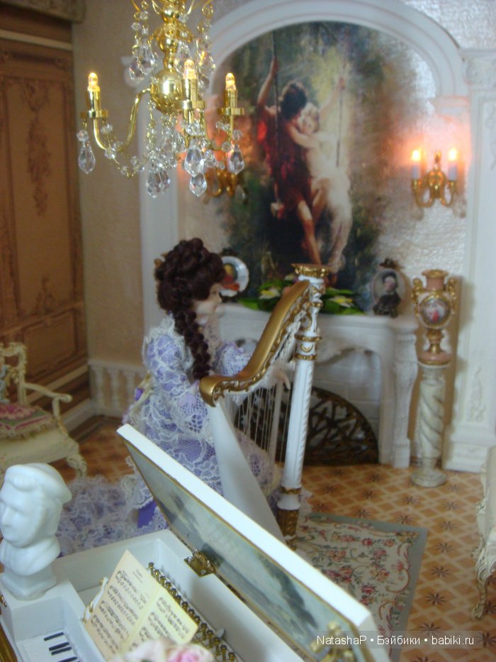 Мой домик мечты. Кукольная миниатюра в масштабе 1:12 музыкальный салон