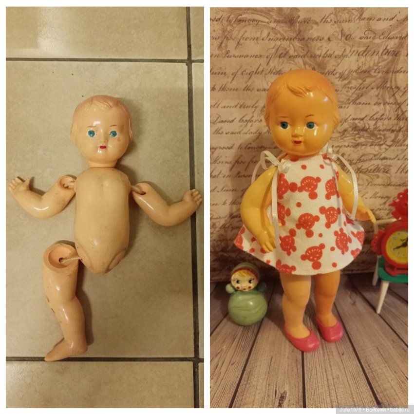 Советская целлулоидная куколка Котовский завод пластмасс