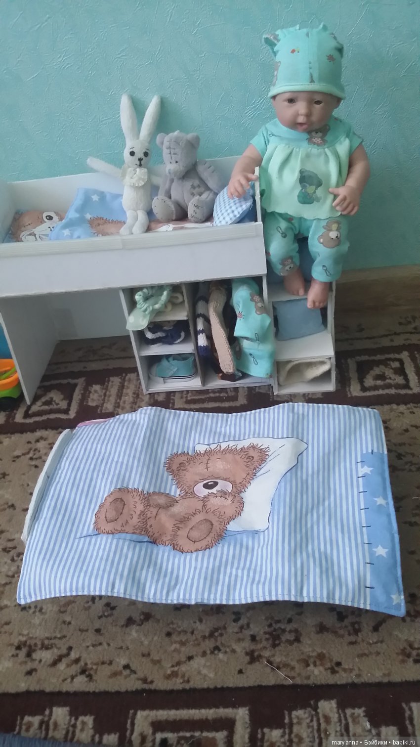 Курносики, спать пора. Постельное белье для Закари и Елисы, игровых пупсов CF Doll (фото 6)