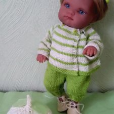 " Зелёное яблоко"  для Миленки. Комплект по МК Марины Кащенковой для Пепиты AJM