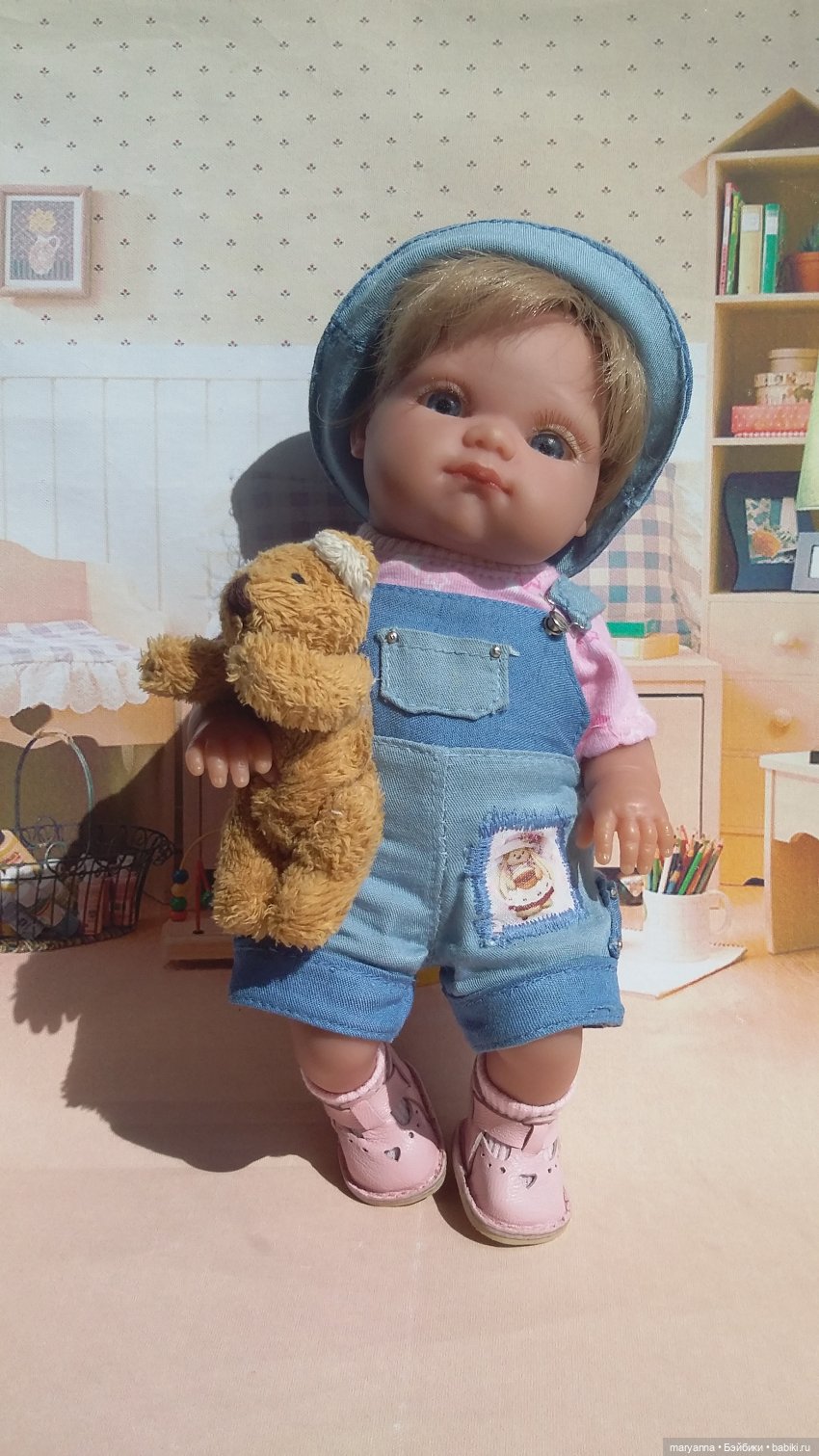 Детский сад. Штаны на лямках. Частью 2. Шорты на лямках и панама для Пепиты AJM. Плюс выкройки (фото 4)