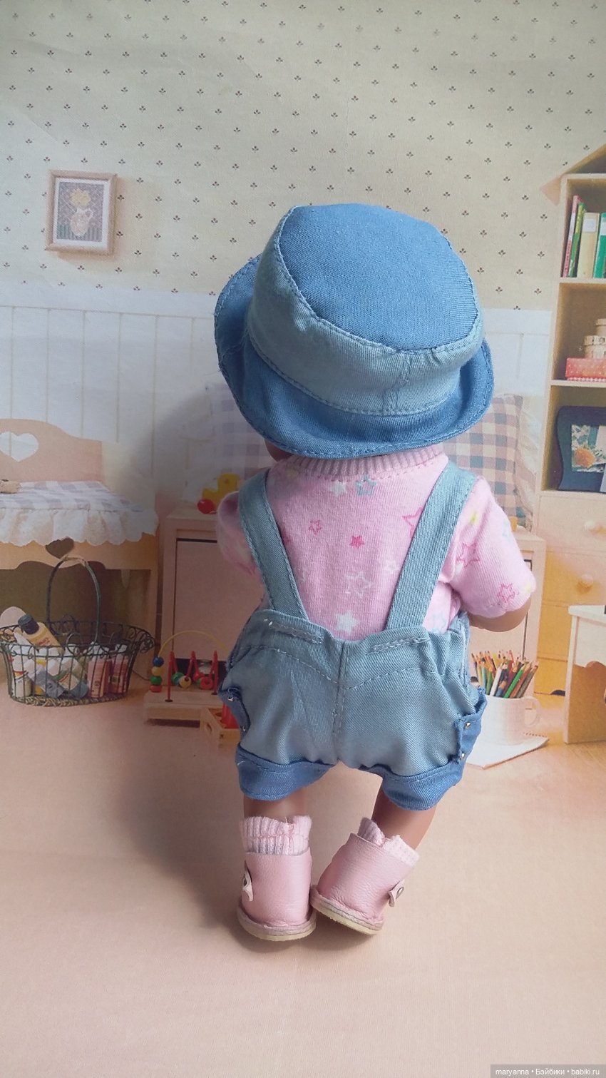 Детский сад. Штаны на лямках. Частью 2. Шорты на лямках и панама для Пепиты AJM. Плюс выкройки (фото 2)