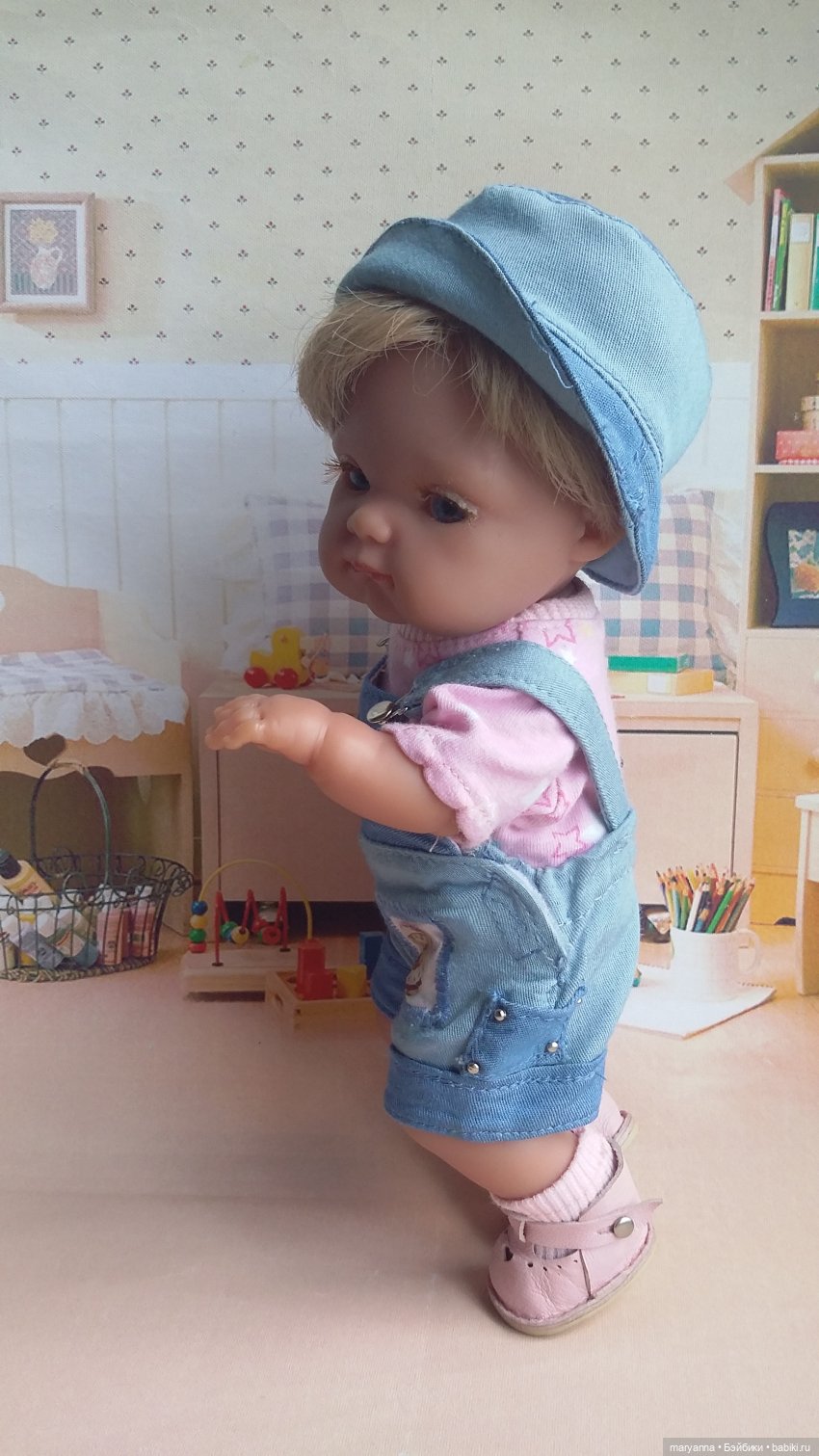 Детский сад. Штаны на лямках. Частью 2. Шорты на лямках и панама для Пепиты AJM. Плюс выкройки (фото 3)