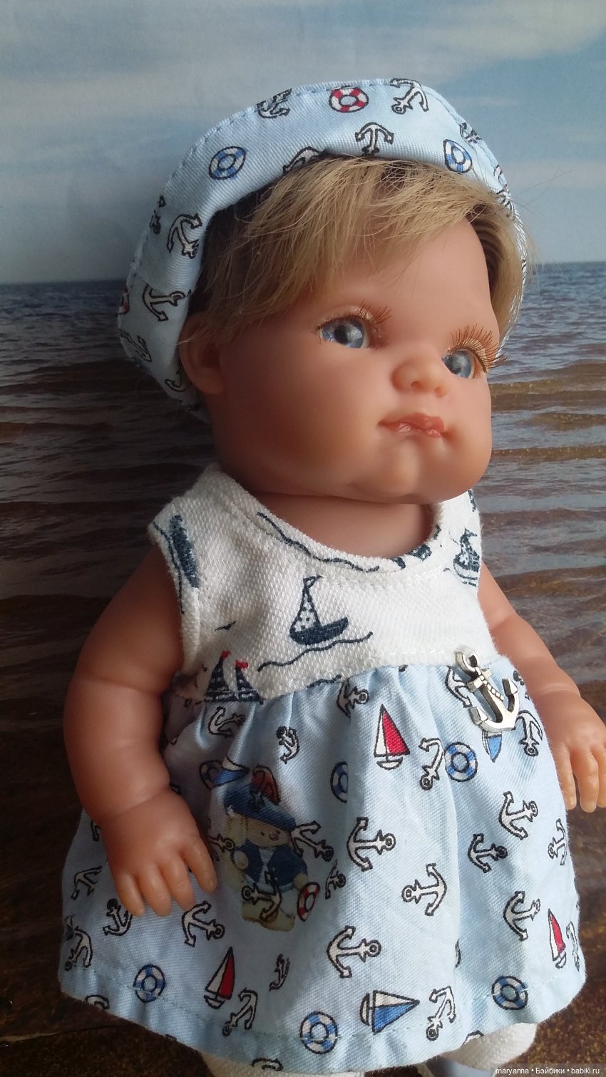 Мечты о море. Платье, бриджи, комбинезон, ромпер, повязка и панама в морском стиле для Пепиты. С выкройками (фото 2)