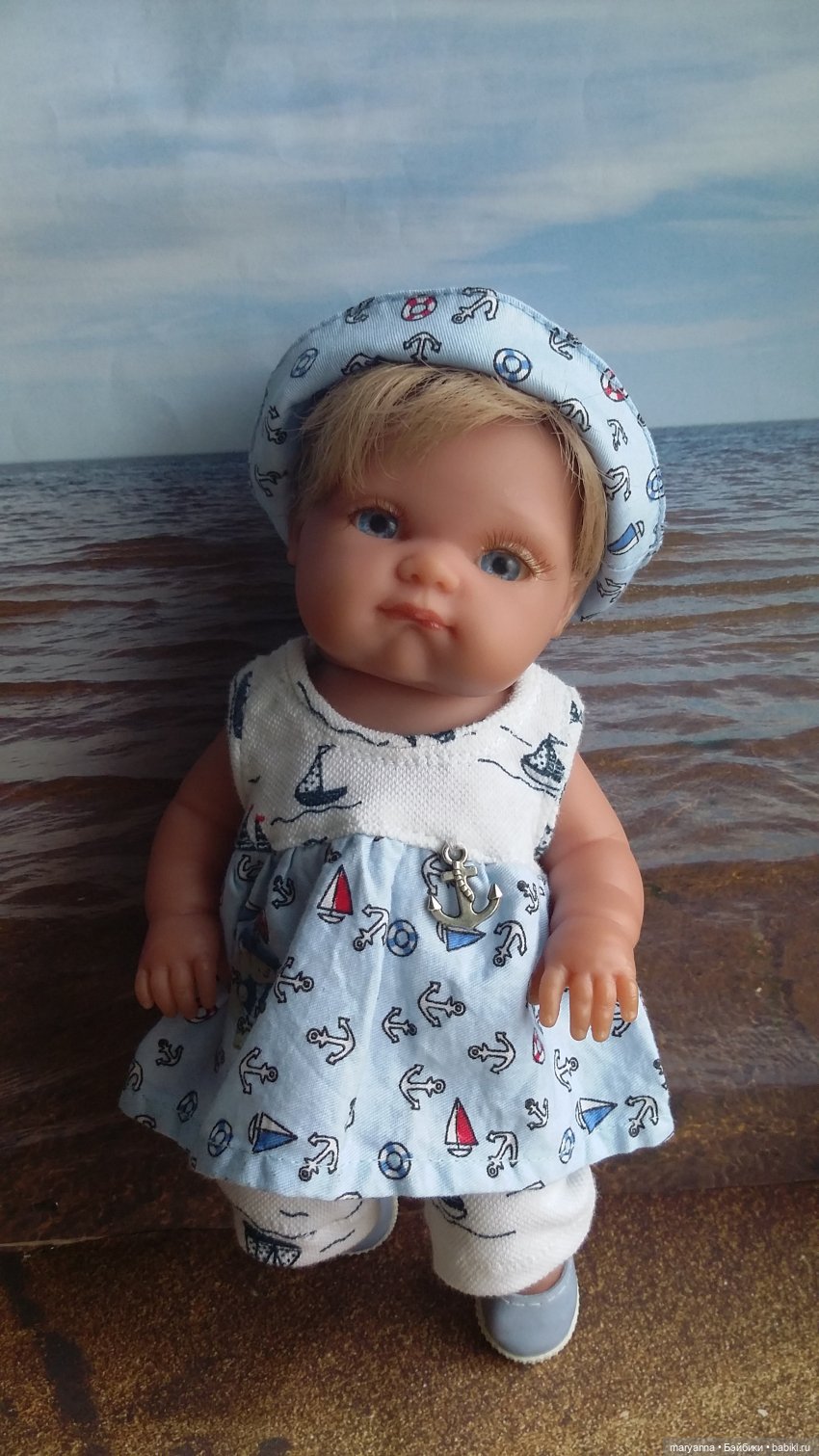 Мечты о море. Платье, бриджи, комбинезон, ромпер, повязка и панама в морском стиле для Пепиты. С выкройками